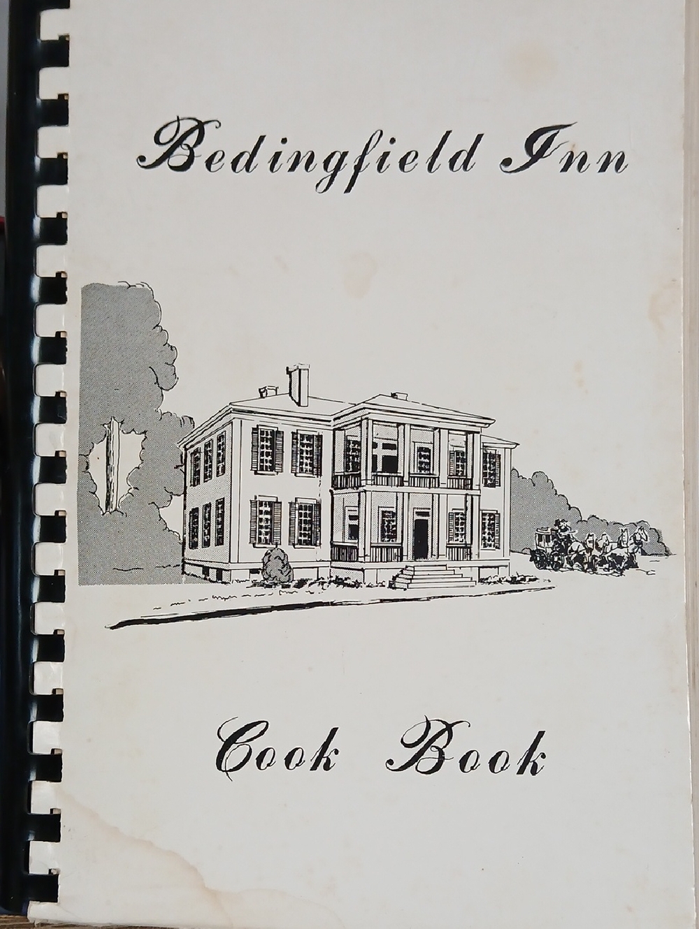 Collectible Vintage Bedingfield Inn Cook Book (1966)